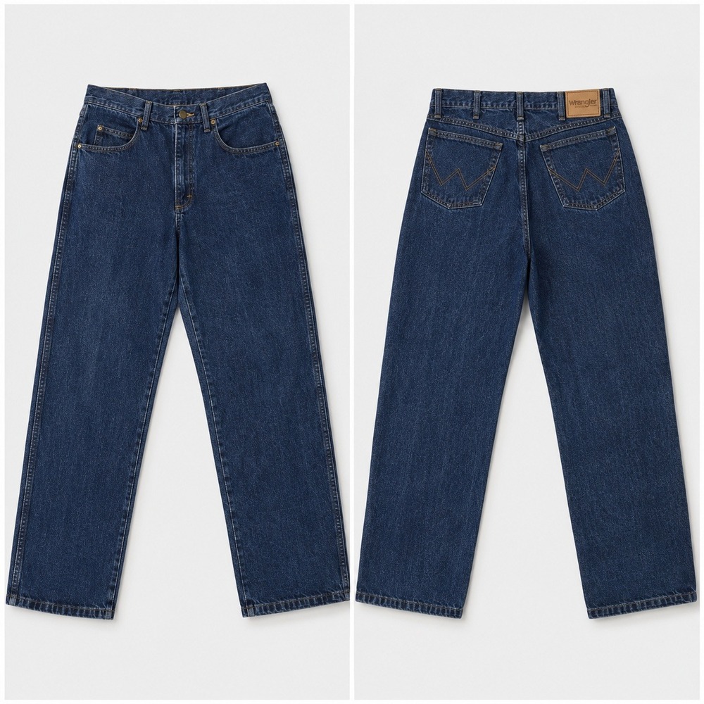 Wrangler 35001DK Mens Jeans 34x32 Dark‎ Wash Regular Fit Straight Leg Denim